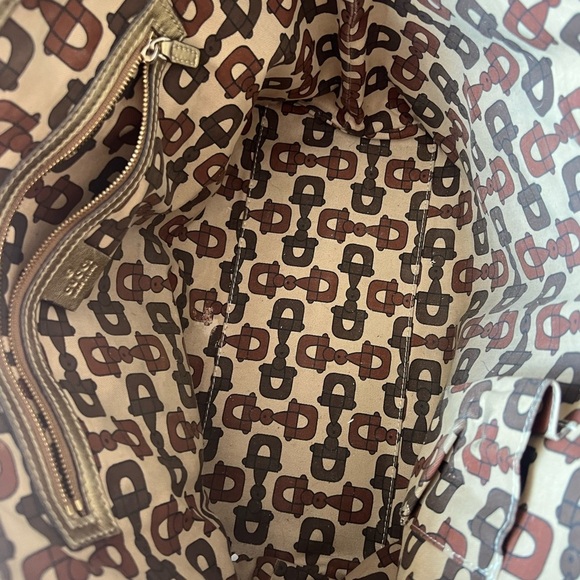 GUCCI GG Canvas Sherry Line Tote Bag Beige Black 139260 - Picture 14 of 16